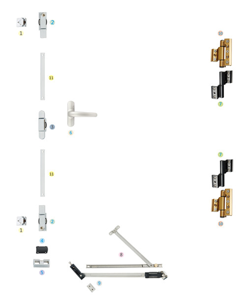 单边两点锁内平开窗系统NPKC-01